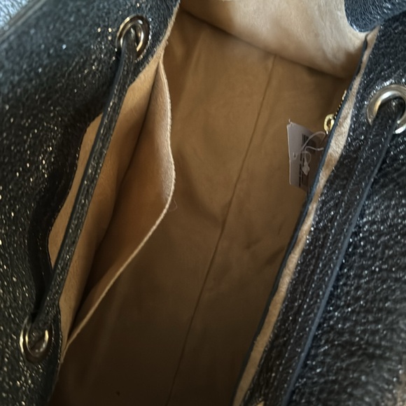 Jimmy Choo Handbag Women’s Rosalie Darkbrown Gunmetal Leather Medium Satchel NWT - Picture 9 of 12